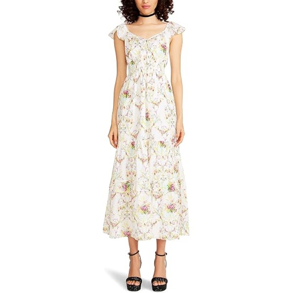 Betsey Johnson Floral White Maxi Dress